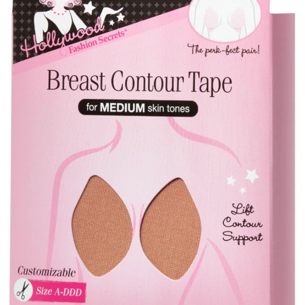 Hollywood Fashion Secrets Breast Contour Tape Medium,for Sizes A-DDD- NIB